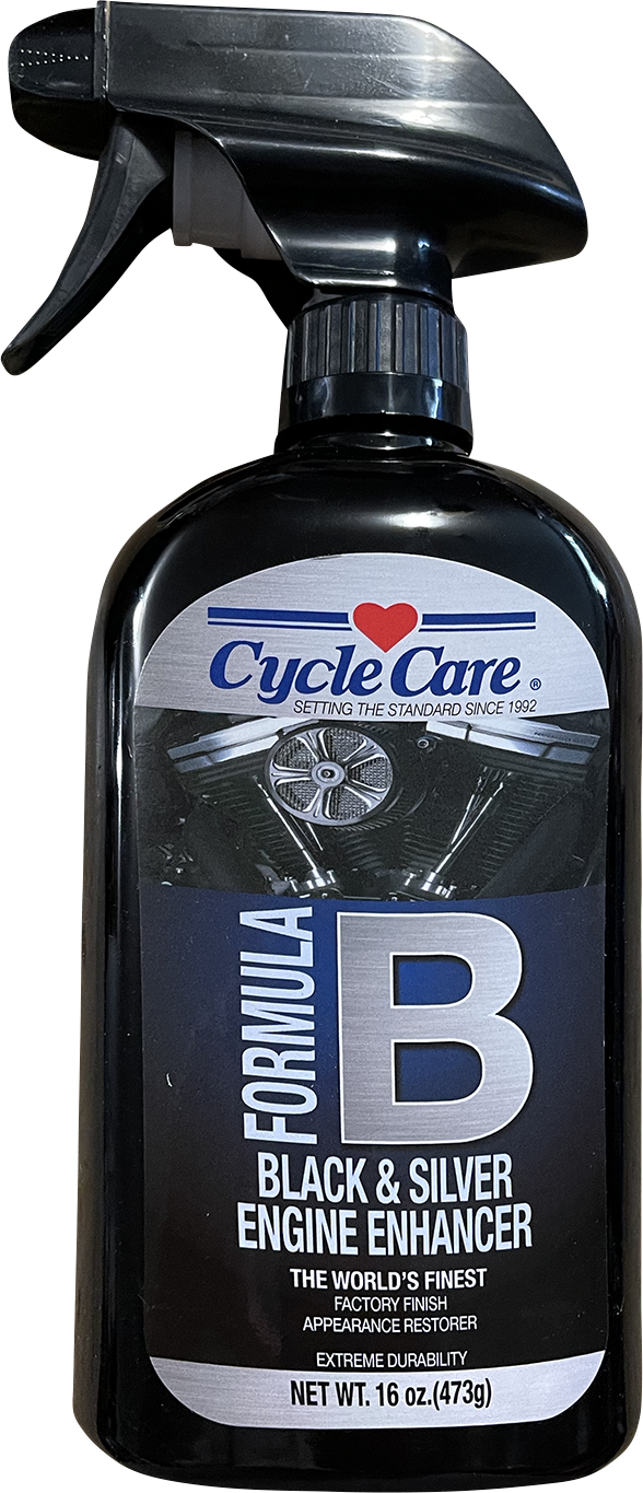 Cycle Care 16oz Formula B Motorcycle Black & Silver Engine Enhancer Spray Bottle