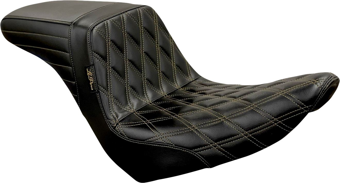 Le Pera Kickflip Chestnut Diamond Stitch Seat fits 2018-2023 Softail Low Rider