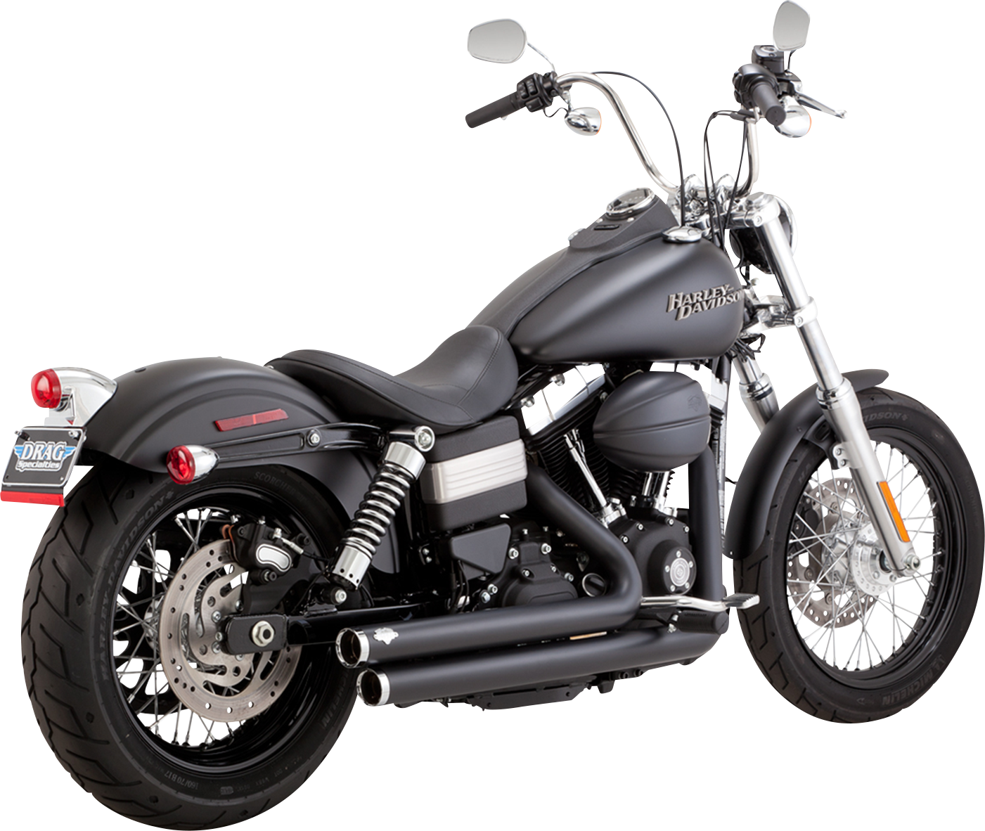 Vance & Hines Big Shots Staggered Exhaust System 2006-2017 Harley Dyna FXD