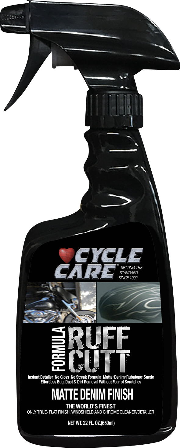 Cycle Care 22 oz Ruff Cut Motorcycle Denim Matte Finish Detailer Spray Bottle