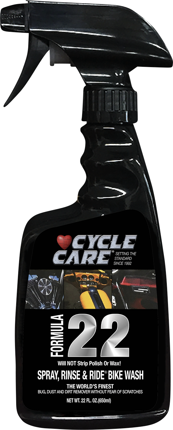 Cycle Care 22 oz Formula 22 Motorcycle Spray Rinse & Ride Bike Wash Bottle