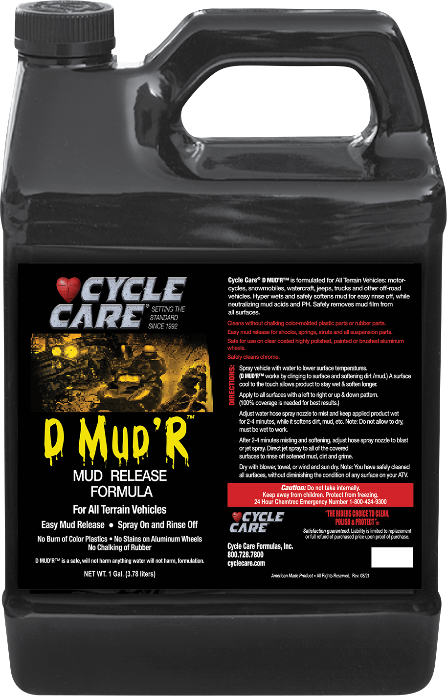 Cycle Care 1 Gal D Mud'R Spray & Rinse Mud Release Formula Cleaner Bottle