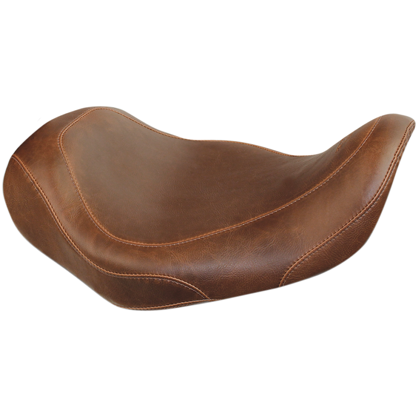 Mustang Wide Tripper™ Smooth Brown Solo Seat 2006-2017 Harley Dyna Models FXD