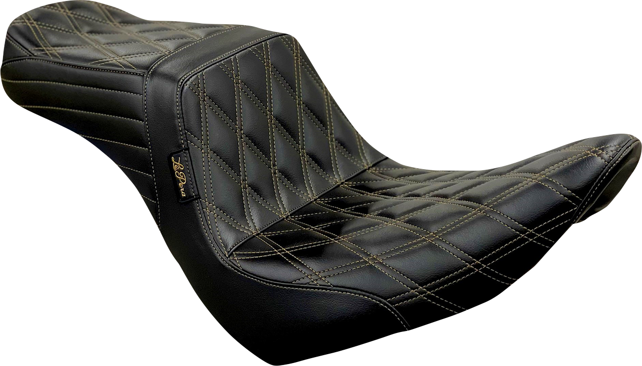 Le Pera Tailwhip Chestnut Diamond Stitch Seat fits 2018-2023 Softail FXLR FLSB