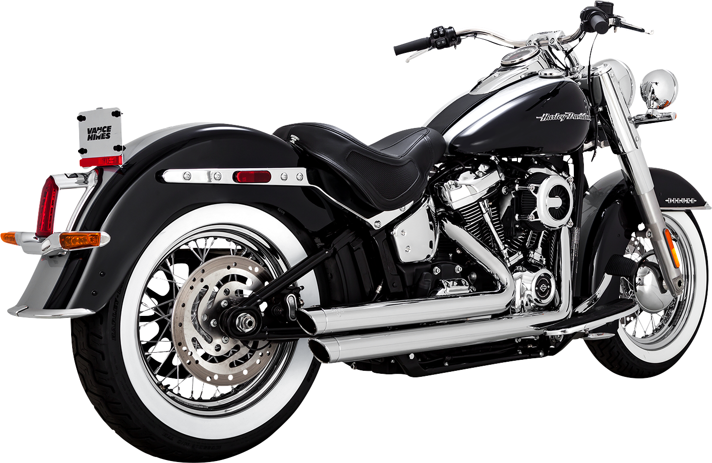 Vance & Hines Chrome Big Shots Staggered Exhaust 2018-2022 Harley Softail Models