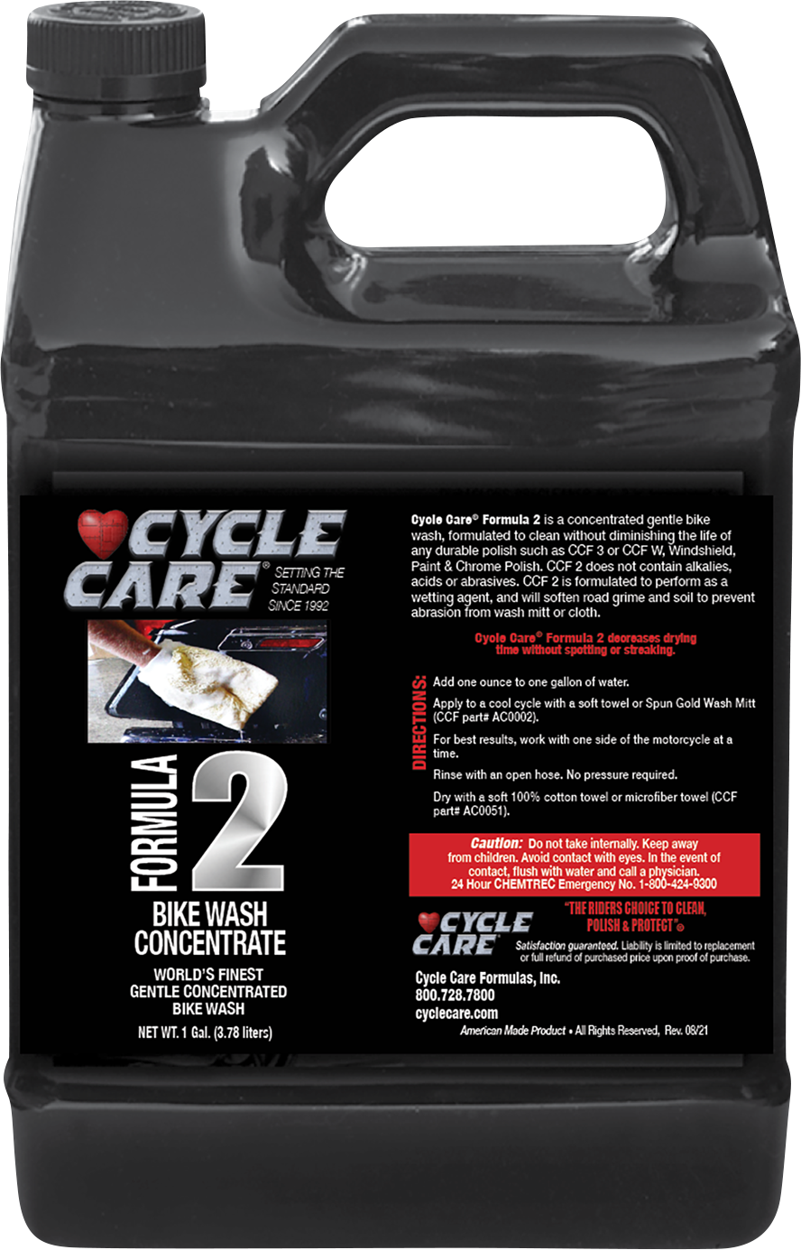 Cycle Care 1 Gal Formula 2 Motorcycle Bike Wash Cleaner Soap Shampoo Concentrate