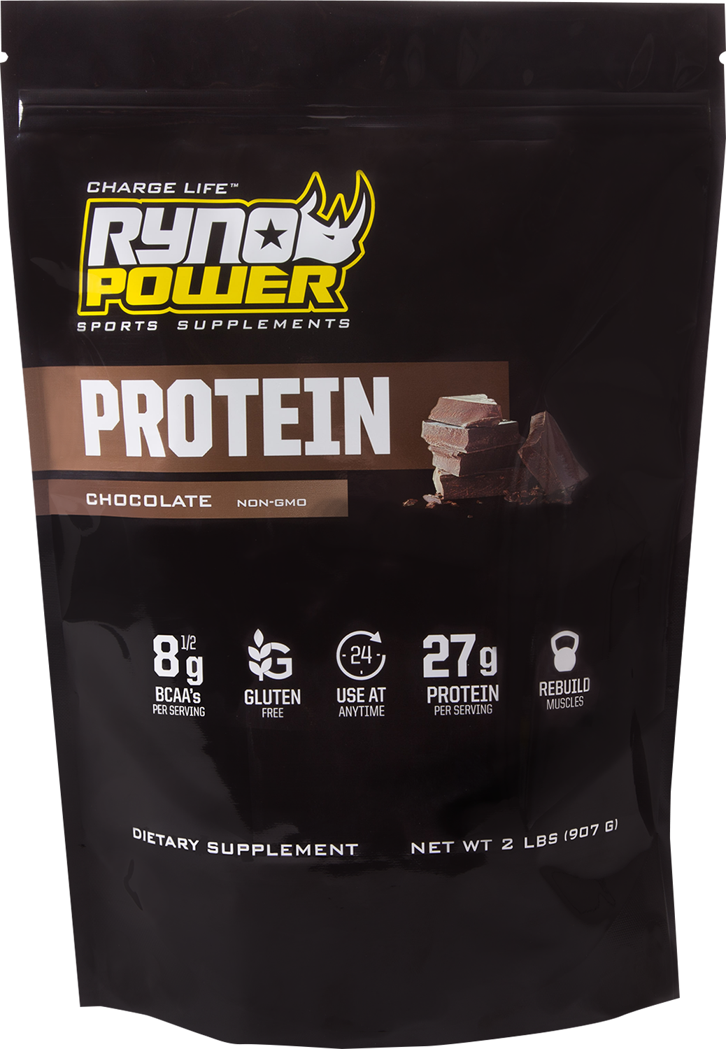 Ryno Power Protein Premium Whey Chocolate Powder PPC4657 2lb