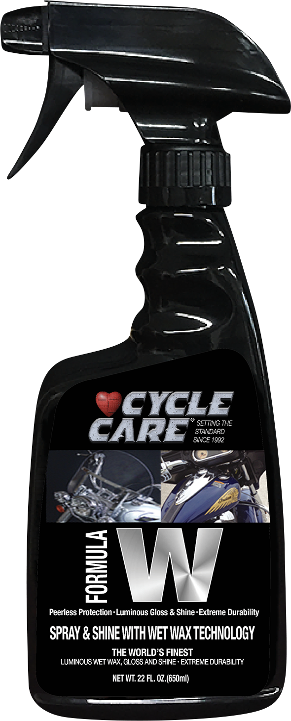 Cycle Care 22oz Formula W Motorcycle Wet Liquid Wax Cleaner Polish Spray Bottle