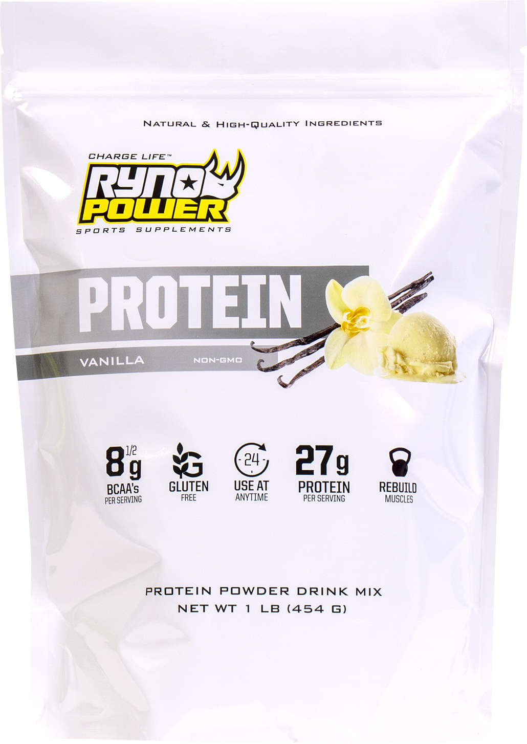 Ryno Power Protein Premium Whey Vanilla Powder 1LB-PPV