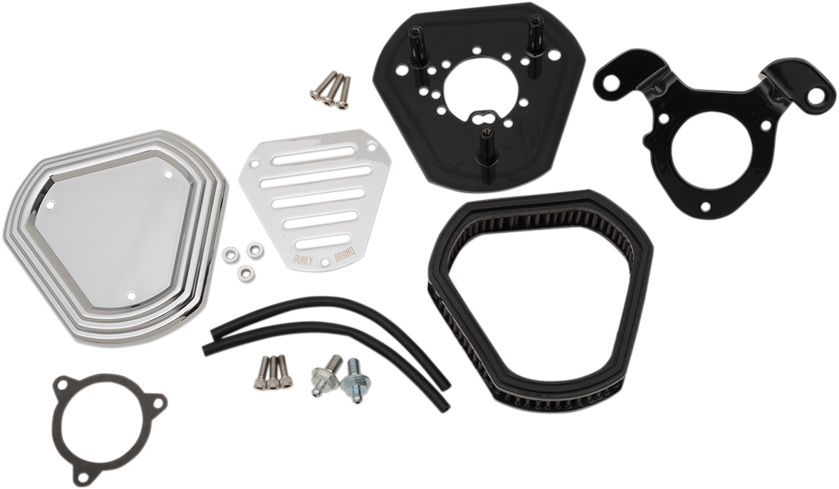 Burly Hex Motorcycle Air Filter Cleaner Kit 2008-2013 Harley Touring Models