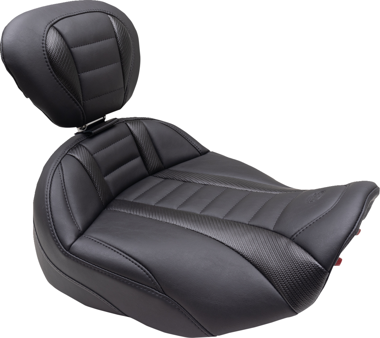 Mustang Deluxe Touring Solo Seat w/ Backrest for 2023-2024 Harley CVO Road Glide