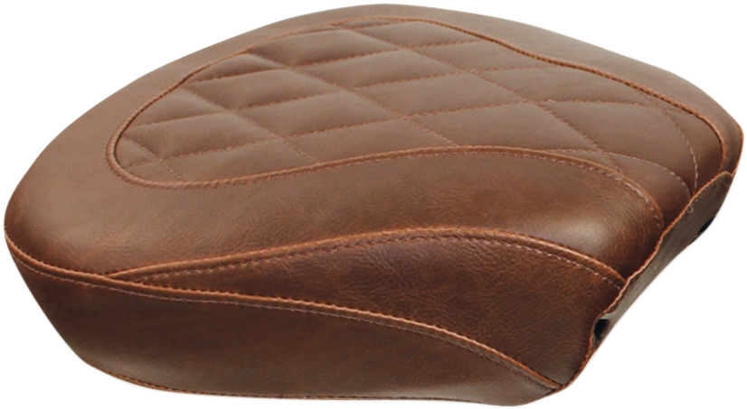 Mustang Wide Tripper Brown Diamond Pillion Seat for 2008-2024 Harley Touring