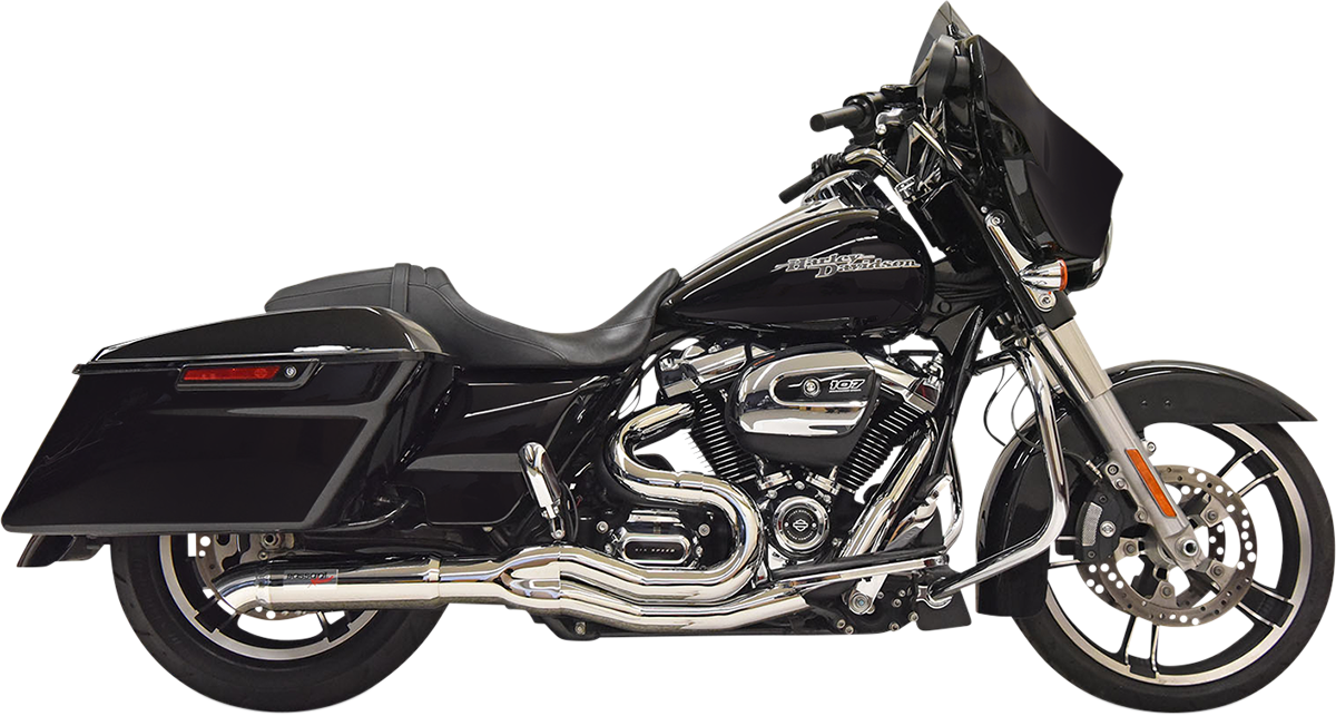 Bassani Chrome Road Rage II 2-1 Hot Rod Turnout Exhaust 2017-2021 Harley Touring