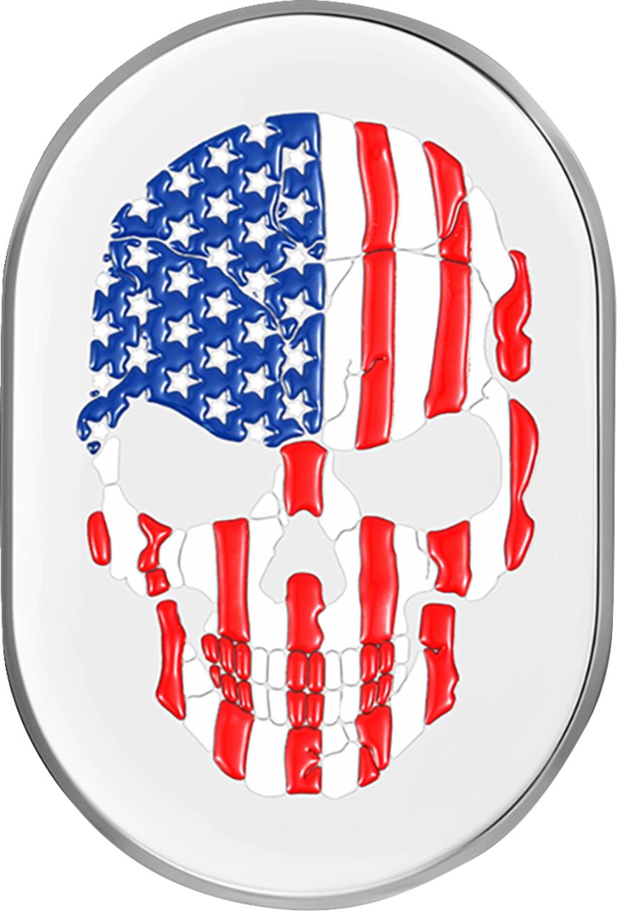 Figurati American Flag Skull Left Side Antenna Insert 2009-2023 Harley Touring