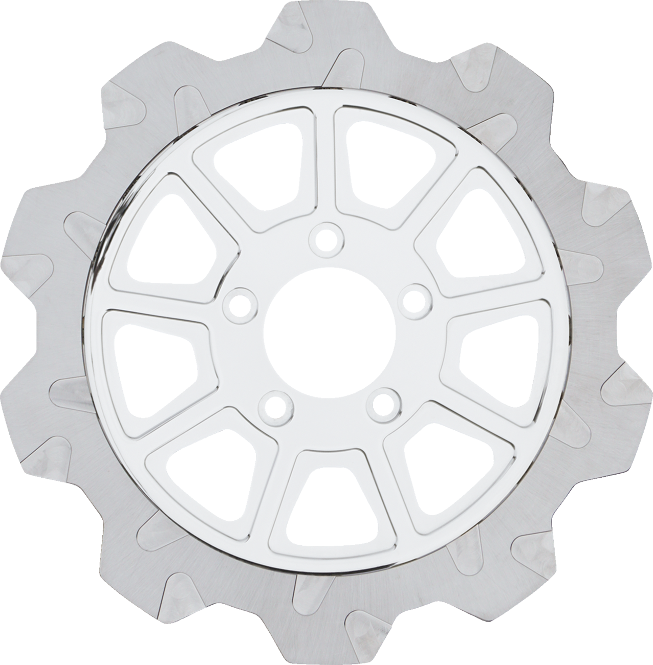 Lyndall Racing Crown Cut Chrome Front Brake Rotor for 2000-2014 Harley Davidson