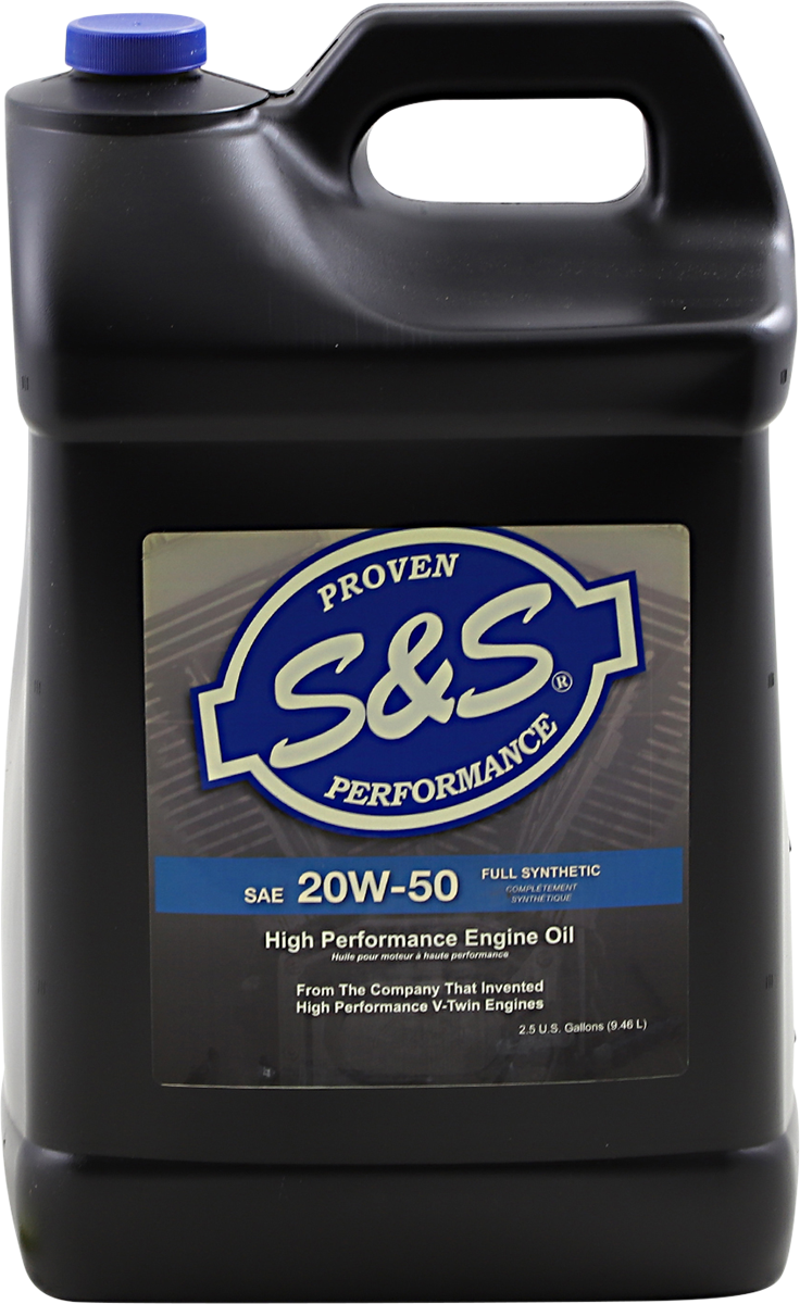 S&S 2.5 Gallon High Performance 20W-50 Synthetic Motorcycle Engine Oil Harley
