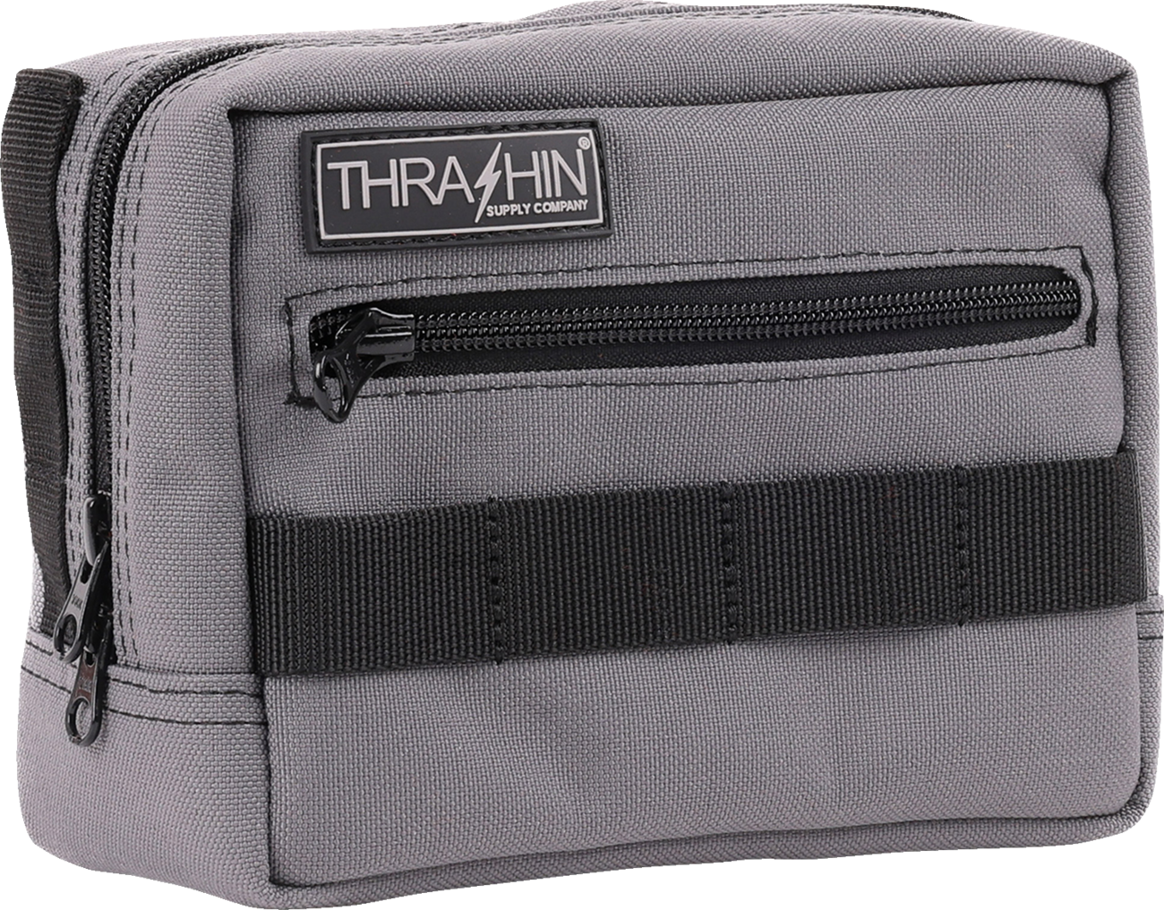 Thrashin Supply Gray Motorcycle Handlebar Storage Bag Harley Davidson THB-0016