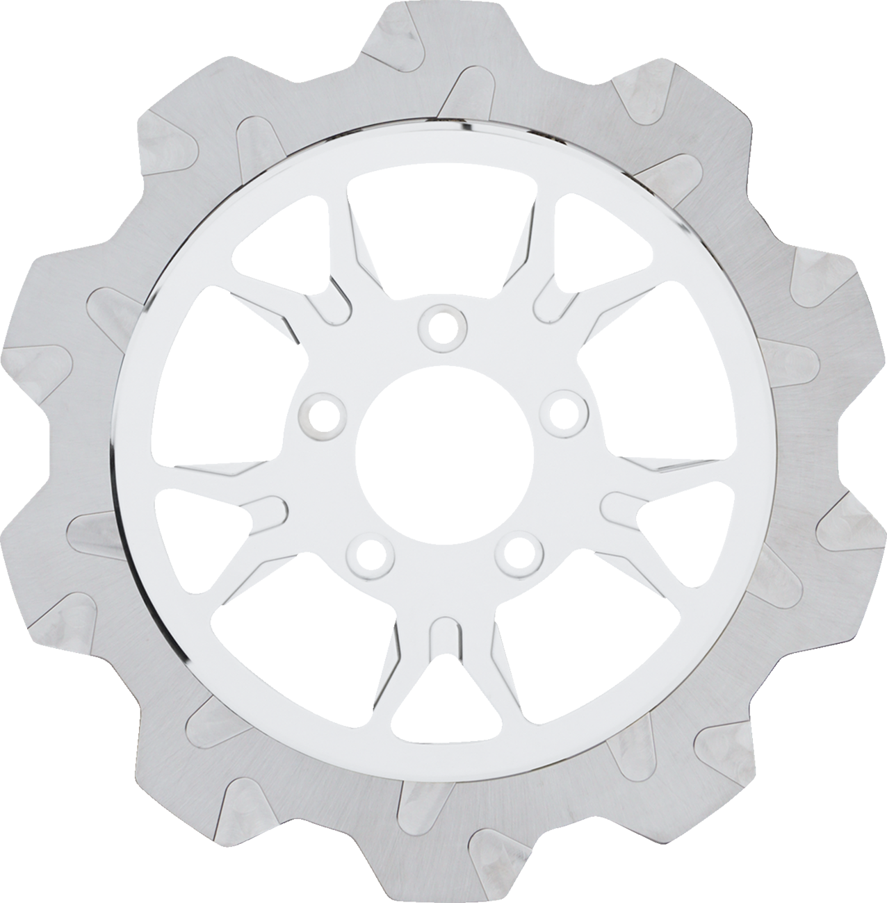 Lyndall Racing Crown Cut Chrome Front Brake Rotor for 2000-2014 Harley Davidson