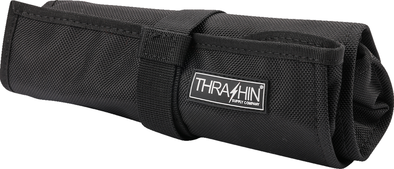 Thrashin V2 Black Motorcycle Tool Roll Storage Bag for Harley Davidson THB-0019