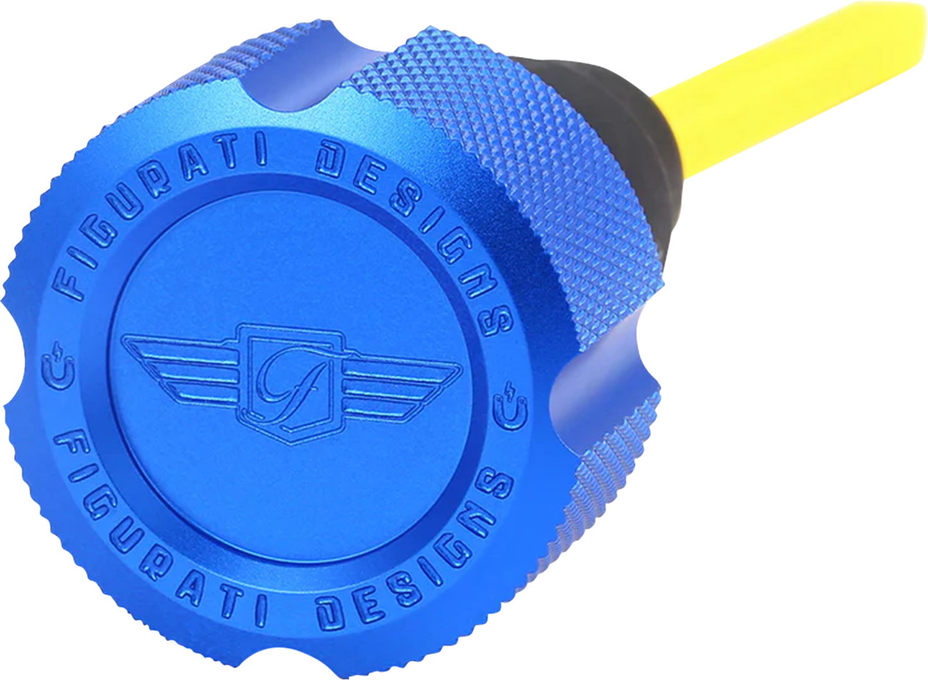 Figurati Curved Blue Magnetic Engine Oil Dipstick for 2007-2016 Harley Touring
