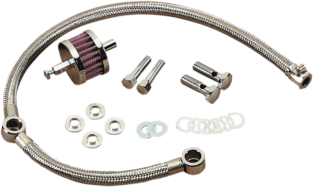 Drag Specialties Crankcase Breather Hose Kit 19932017 Harley Touring