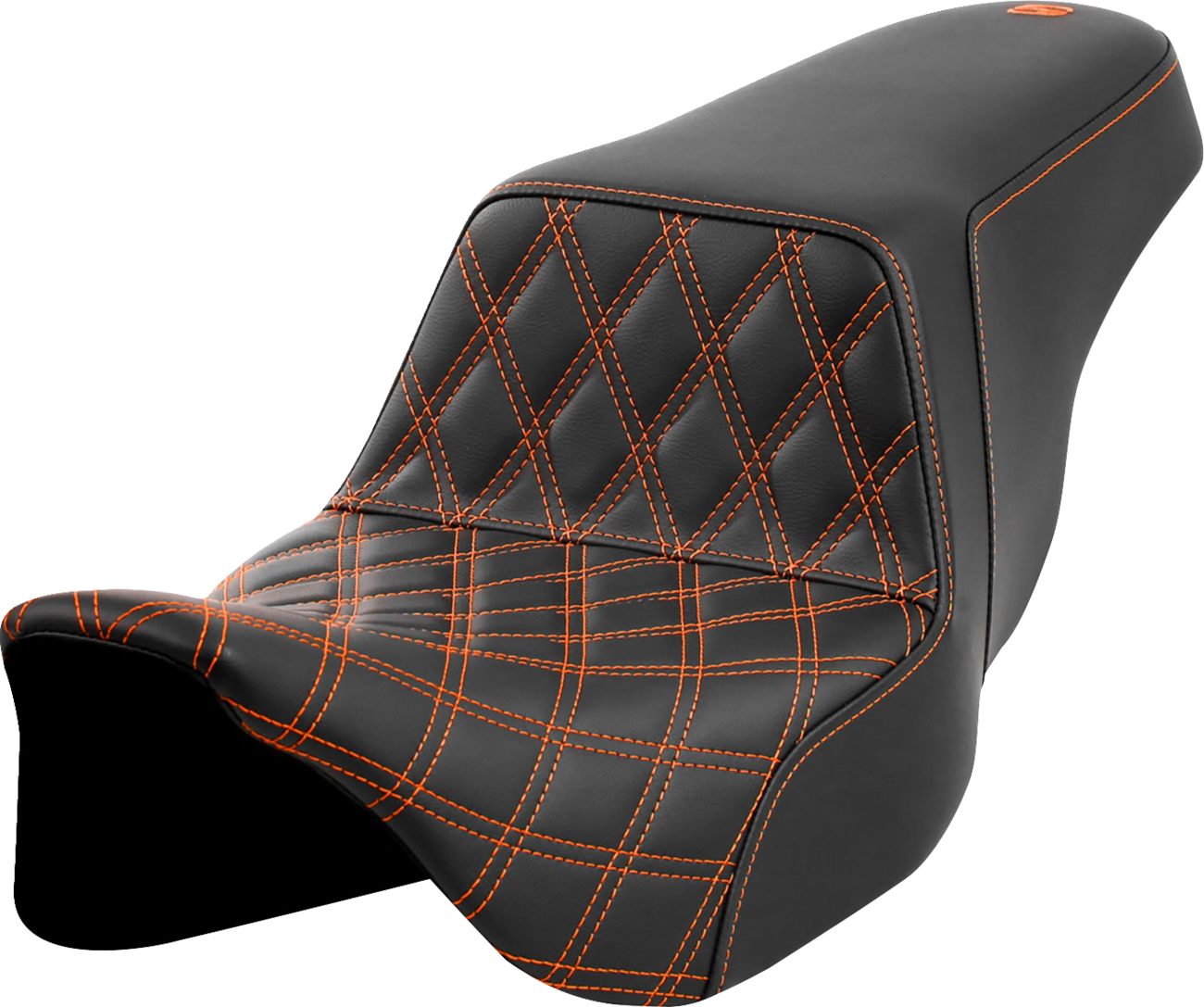 Saddlemen Orange Lattice Stitch Step-Up Gel Seat '08-23 Harley Street Glide FLHX