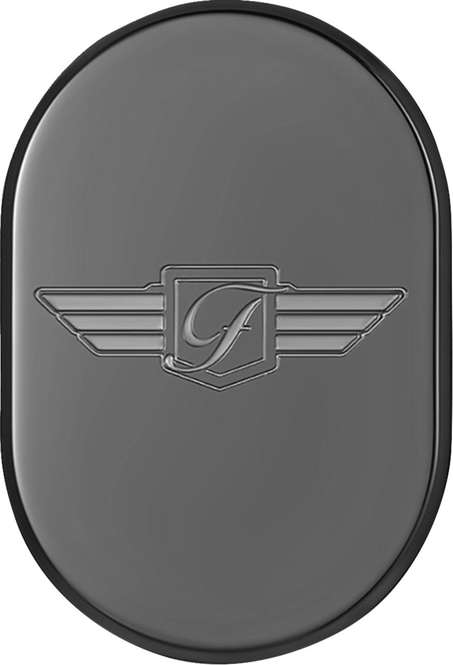 Figurati Designs Logo Left Antenna Insert Cover 2009-2023 Harley Touring FLHX