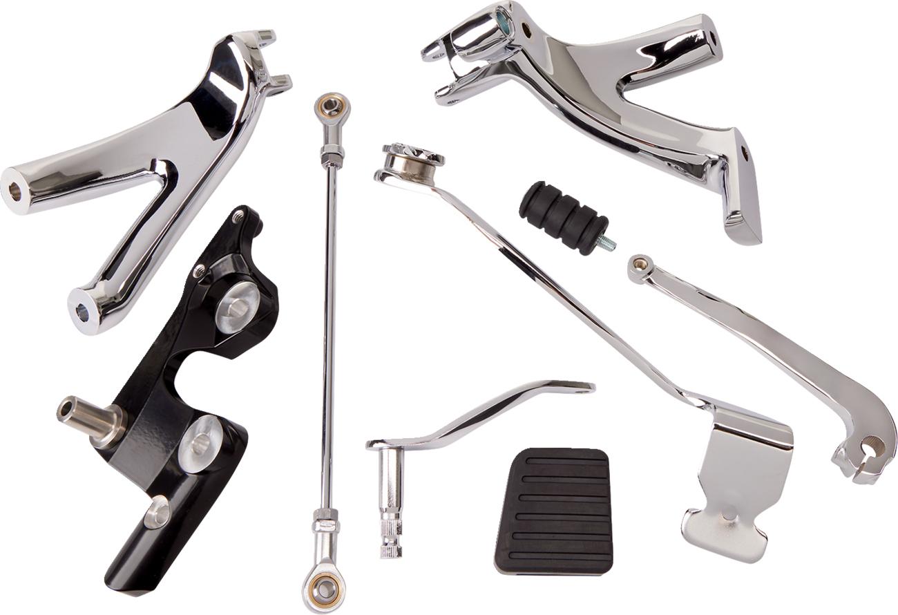Drag Specialties Chrome Forward Control Kit 2018-2023 Harley Softail FXLR FXBB