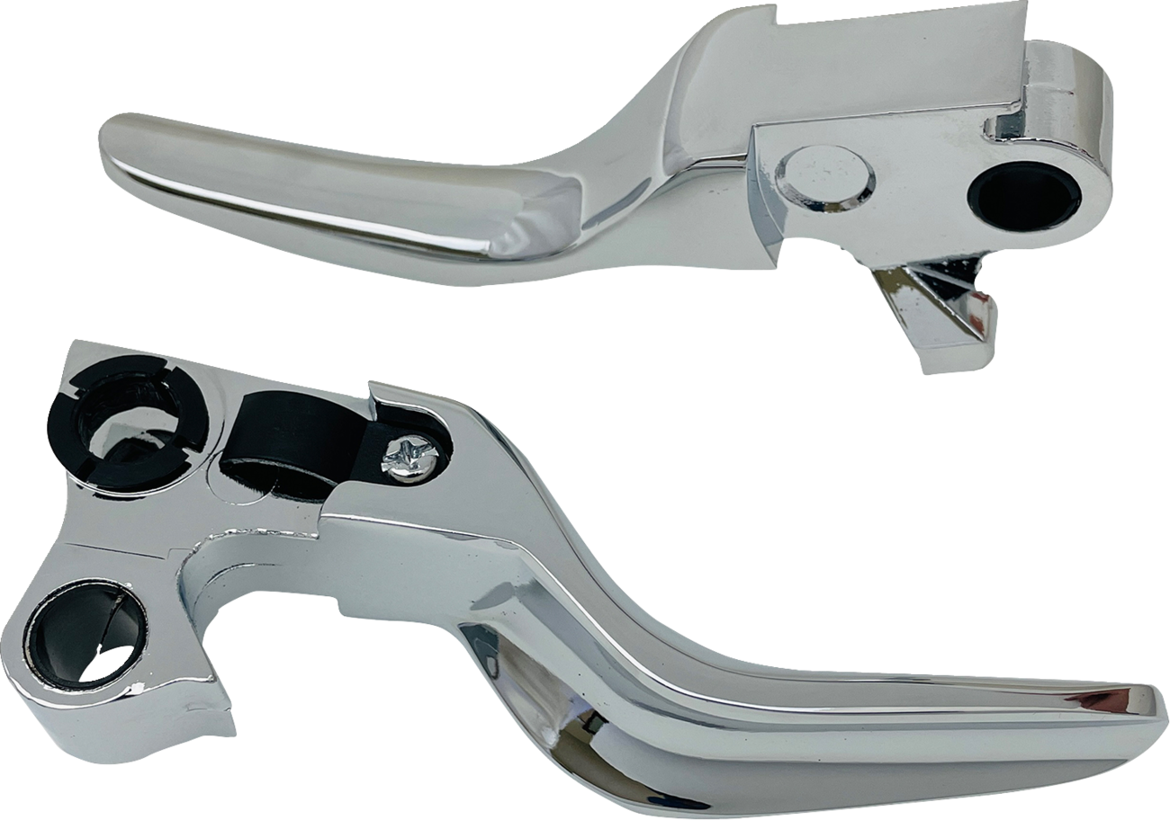 Drag Specialties Short Chrome Lever Set fits 1996-2017 Harley Touring Softail