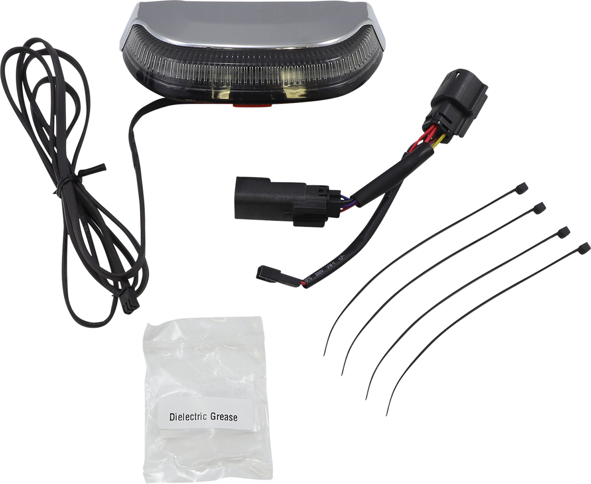 Ciro Lightstrike Chrome Crown Rear LED Taillight 14-23 Harley Touring FLHX FLTRX