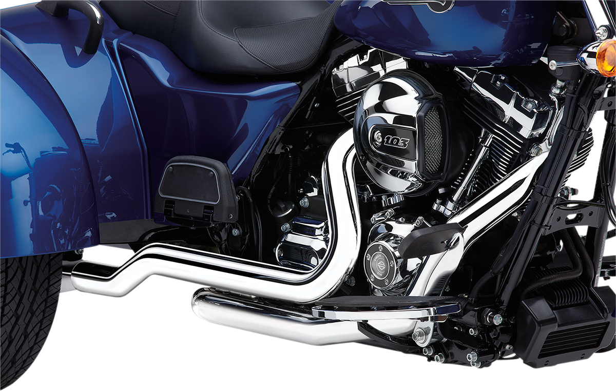 Cobra Power Port Dual Motorcycle Head Pipes for 2010-2016 Harley FLRT FLHTCUTG