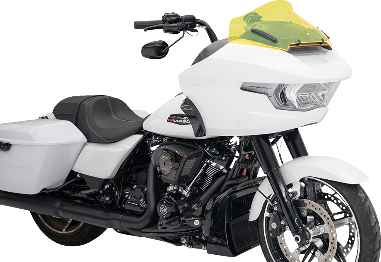 Klock Werks Kolor Flare 10" Yellow Ice Windshield for 2023-24 Harley Road Glide