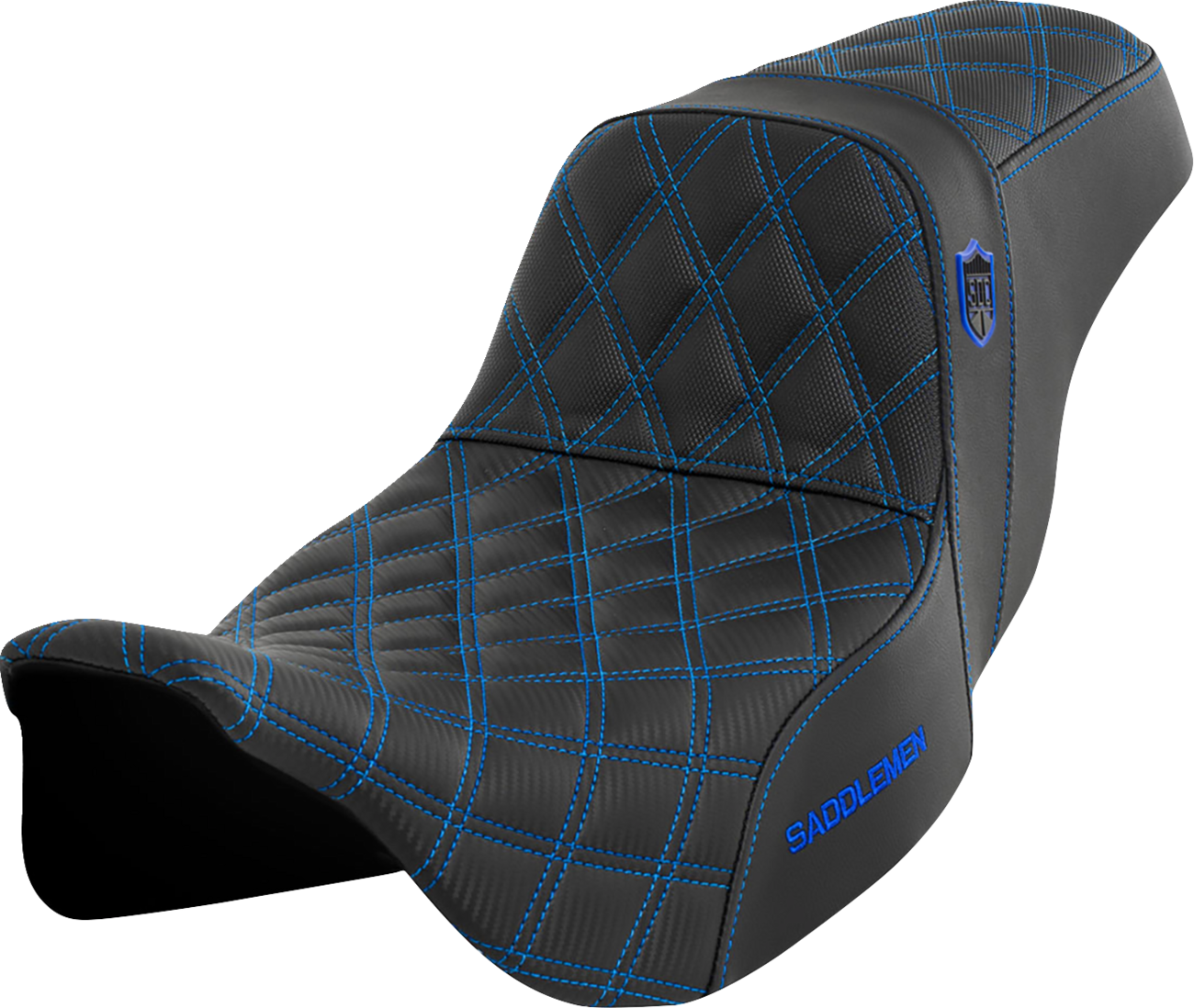 Saddlemen SDC Pro Series Blue Lattice Gelcore Seat for 2008-2024 Harley Touring