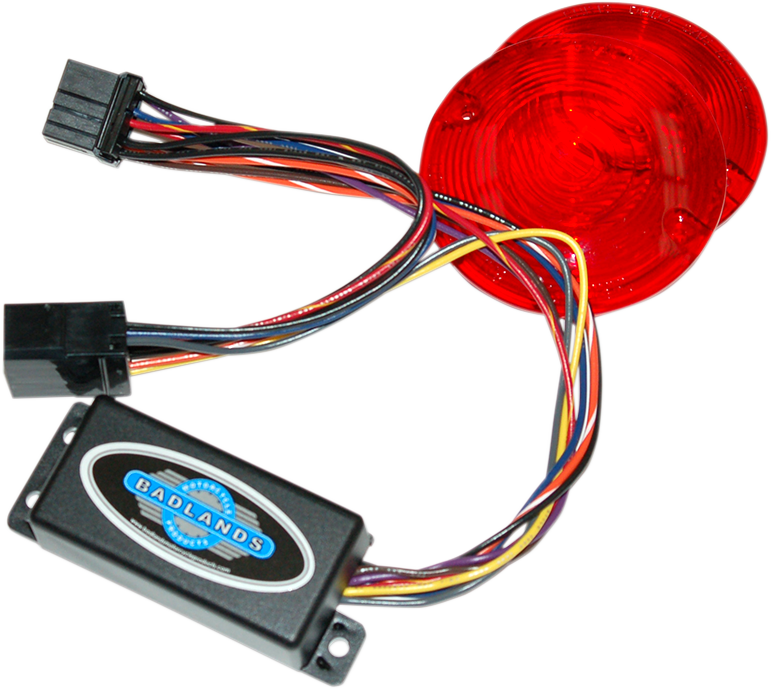 Badlands 8 Pin Lighting Control Module W/ Red Lens 1997-2013 Harley Touring