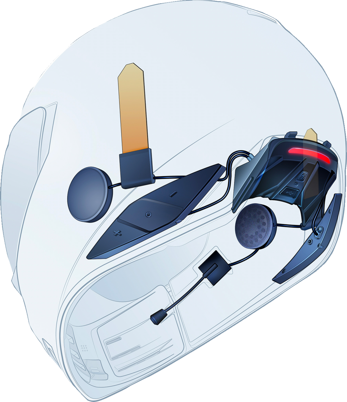 Icon Helmlink Bluetooth Communicator for Domain Full Face Motorcycle Helmet
