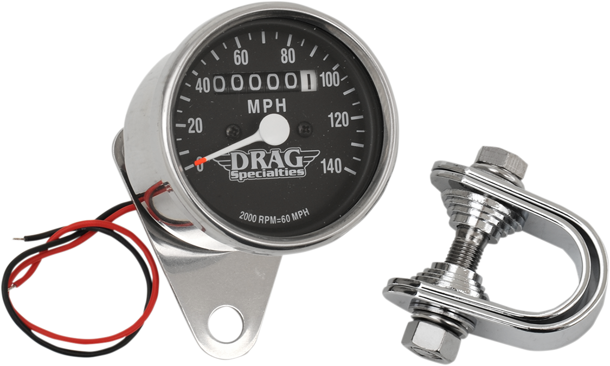 Drag Specialties Mini Mechanical Speedometer fits 1948-1990 Harley Dyna Touring