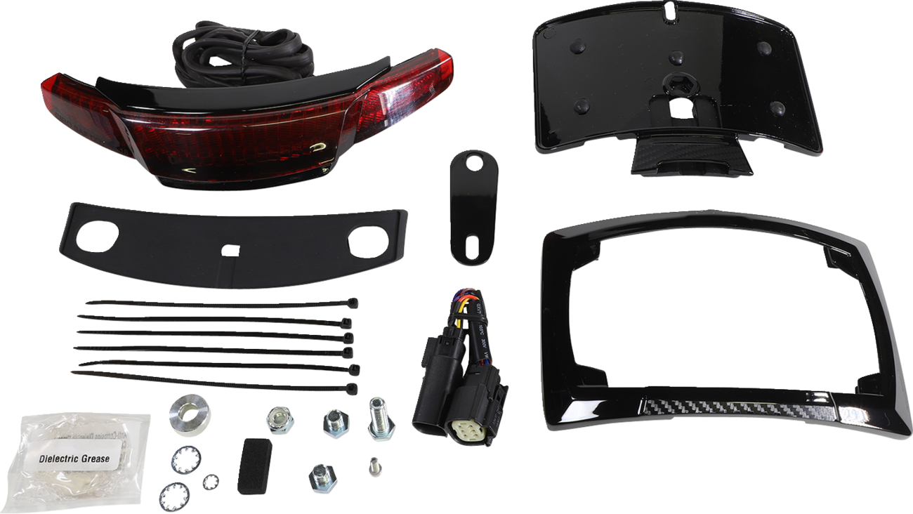 Ciro Black Taillight License Plate Mount for 2014-2024 Harley Street Glide FLHX