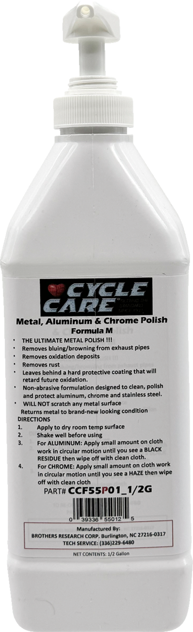 Cycle Care 1/2 Gallon Formula M Motorcycle Metal Polish Restorer Protectant