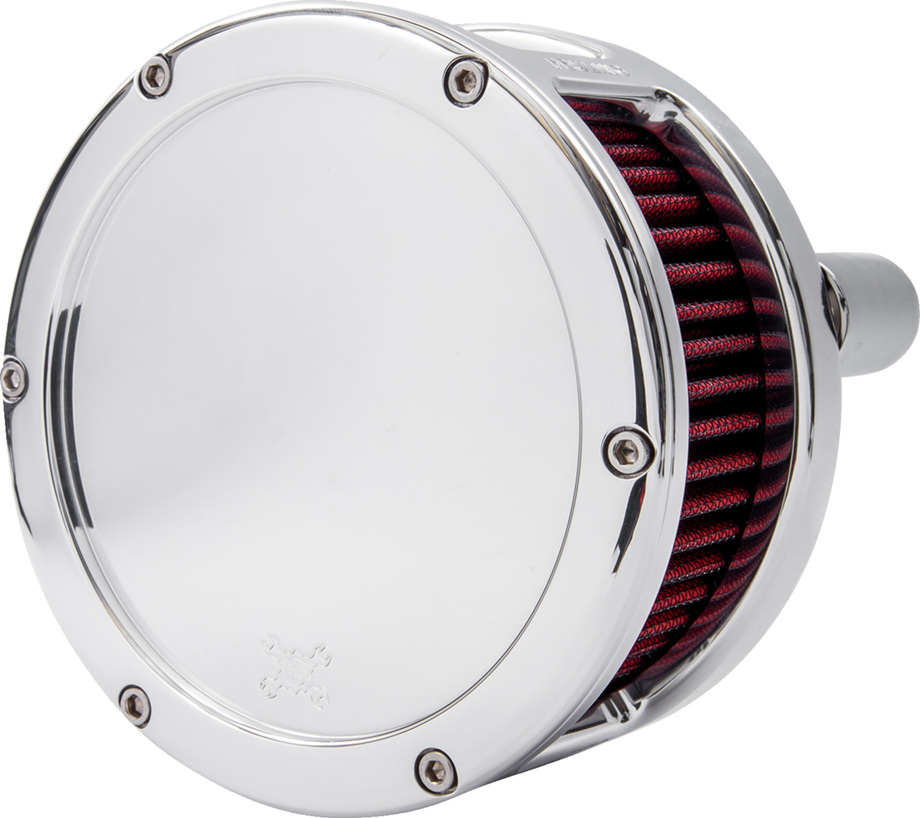 Feuling BA Series Solid Chrome Red Air Cleaner Kit 17-23 Harley Touring Softail
