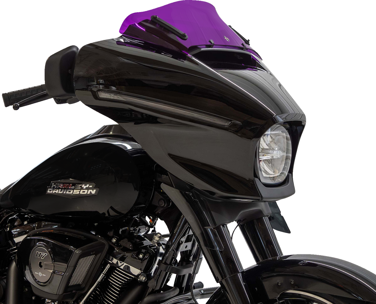 Klock Werks Kolor Flare 6.5" Purple Windshield for 2023-2025 Harley Street Glide