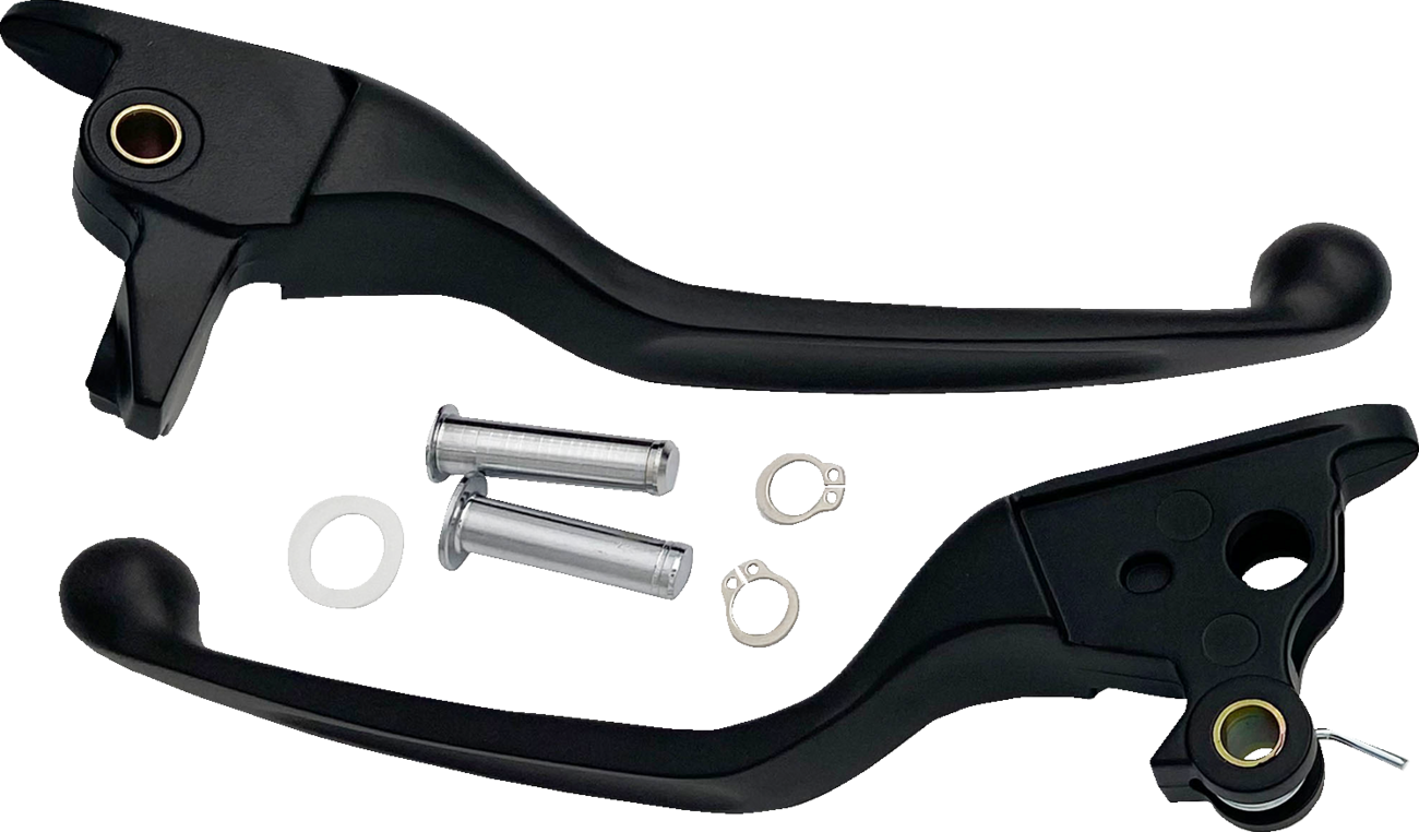 Drag Specialties Narrow Black Lever Set fits 2021-2024 Harley Touring FLTR FLHR