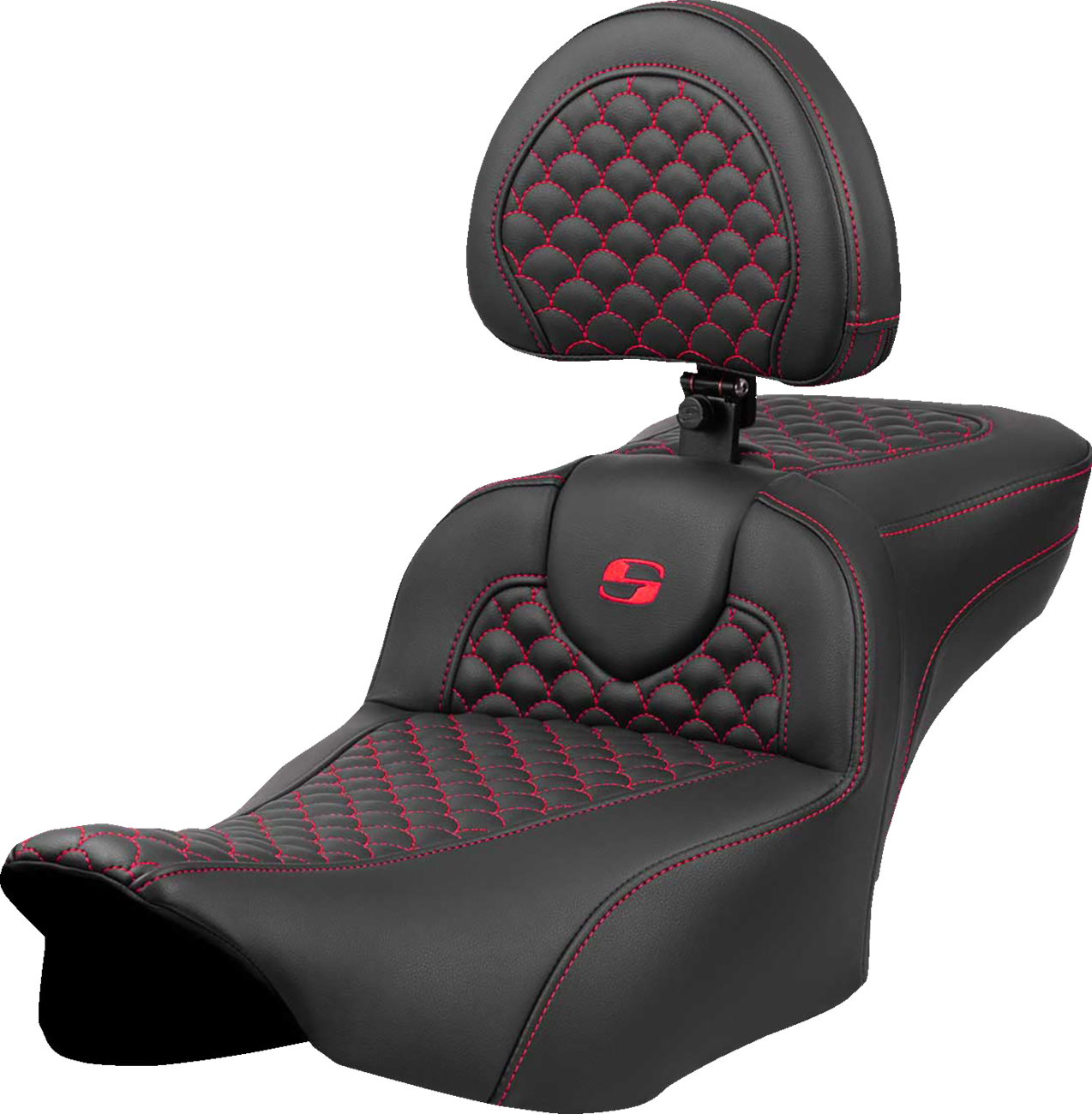 Saddlemen Extended Reach Roadsofa Red Stitch Seat fits 2023-2025 Harley Touring