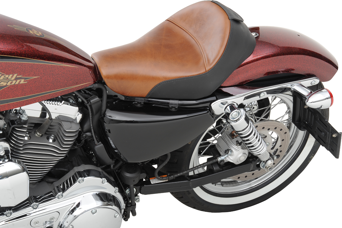 Saddlemen Renegade Leather Solo Seat fits 2004-2020 Harley Davidson Sportster