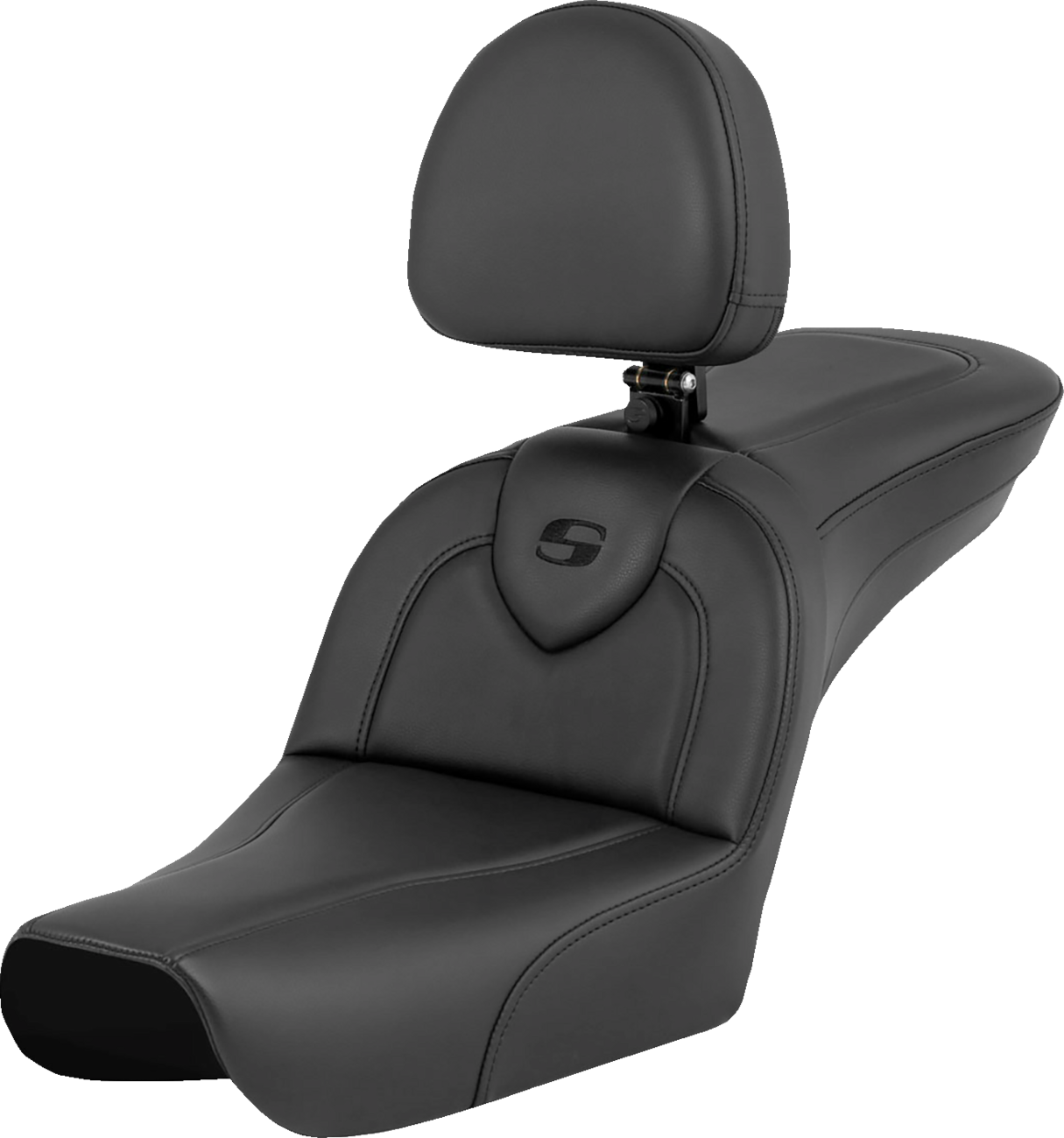 Saddlemen Black Roadsofa with Backrest Gel Seat for 2004-2005 Harley Wide Glide