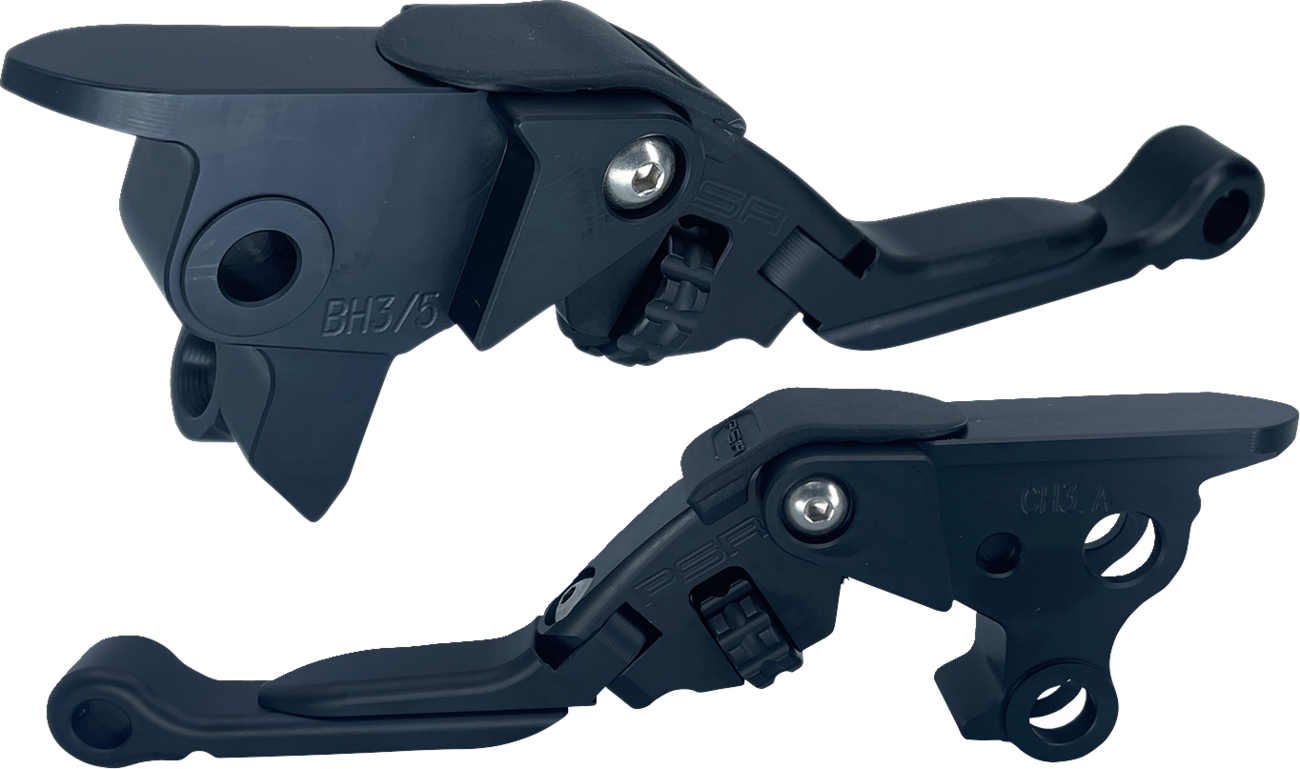 PSR Anthem Black Pro Adjustable Lever Set for 2021 2023 Harley Road Street Glide