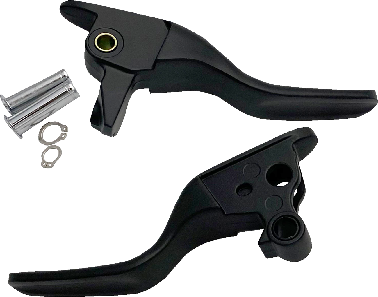 Drag Specialties Short Black Lever Set fits 2008-2013 Harley Touring FLHT FLHR