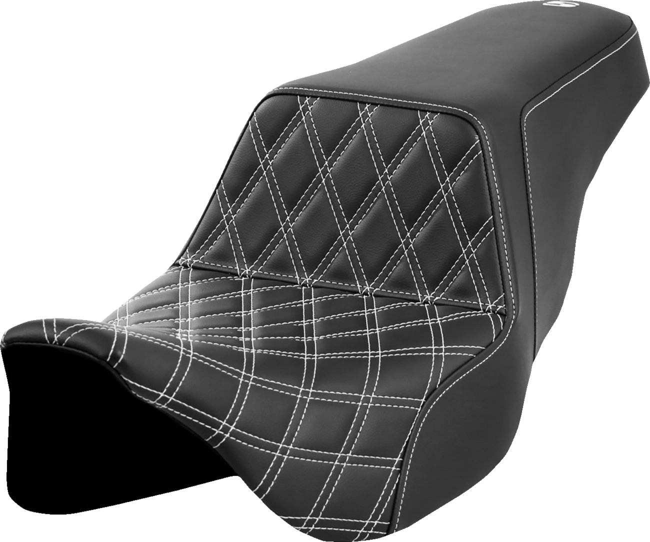 Saddlemen White Lattice Stitch Step-Up Gel Seat 2008-2023 Harley Touring