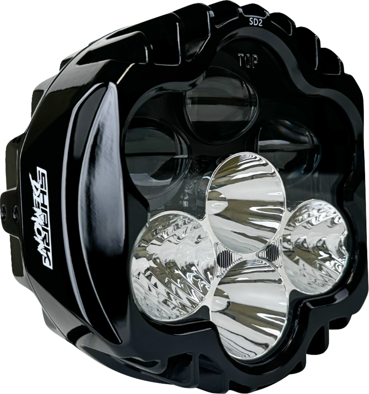 Custom Dynamics 7" Shark Demon 2 Universal LED Headlight for Harley Davidson