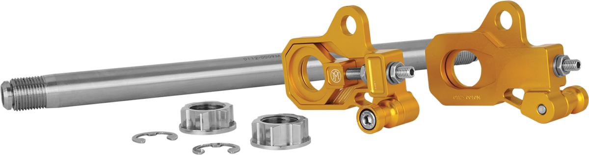 Performance Machine Gold Rear Axle Adjuster Kit 2009-2021 Harley Touring Models