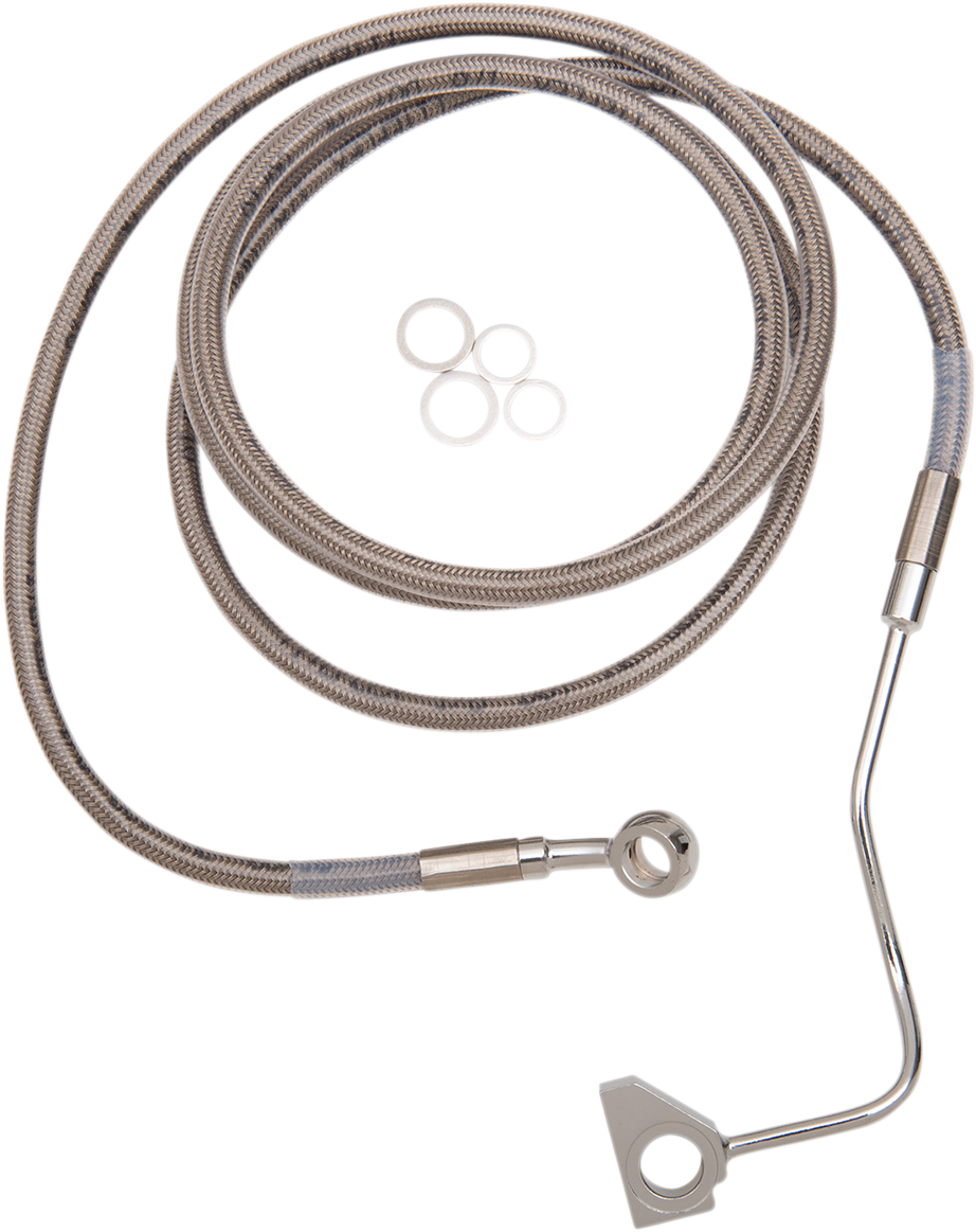 Drag Specialties 72-1/2" (+8") Front Stainless Brake Line 2014-22 Harley Touring